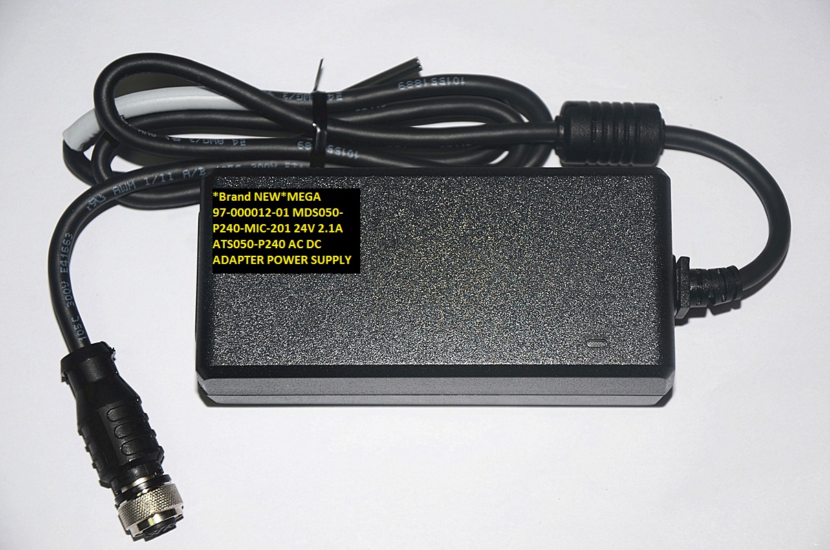 *Brand NEW*MEGA 97-000012-01 MDS050-P240-MIC-201 24V 2.1A ATS050-P240 AC DC ADAPTER POWER SUPPLY